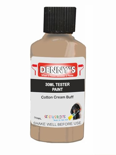 Premium Interior Wall & Furniture Chalk Paint – Cotton Cream Buff – Rich Matt Finish, Durable & Washable, Low Odour, Ideal for Living Rooms, Bedrooms & Hallways (30ML Tester Bottle)