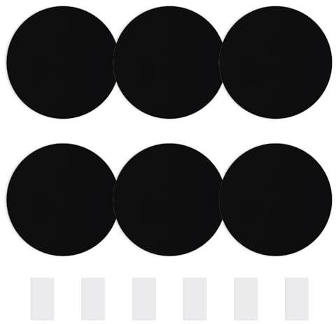 UFURMATE Wall Hole Cover Plate, 6Pcs PVC Plastic Ceiling Cover Blank Round Decorative Wall Plate Repair Kit for Floor, Ceiling and Wall (Black,7Inch)