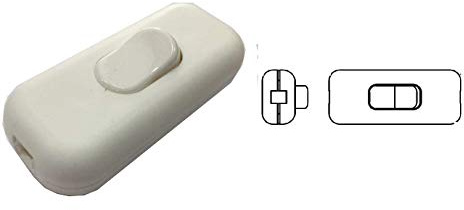 PULSANTE UNIPOLARE INTERRUTTORE A PERETTA TERMINALE BIANCO 230V 2A ABAT JOUR