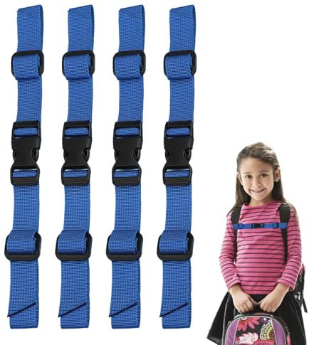 YJSDDNTY Verstellbarer Brustgurt Rucksack,Verstellbarer Brustgurt,Verstellbarer Rucksack Heavy Duty Schultergurte,geeignet zum Joggen, Wandern, Reisen, Klettern (4, Blau)