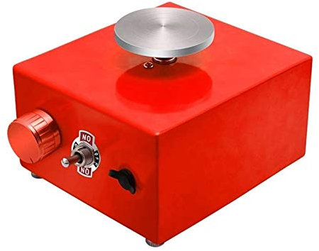 Torno Alfarero,Torno Ceramica Mini rueda de alfarería, máquina de alfarería eléctrica de la máquina de cerámica con la placa giratoria de la rueda de la alfona DIY Herramienta de arcilla