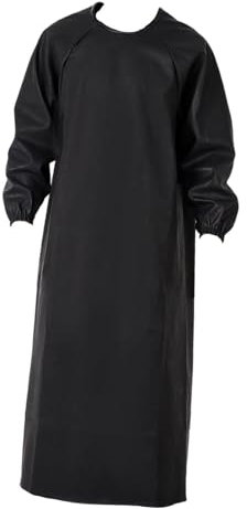 Harilla Grembiule da saldatura in similpelle, comodo, multiuso, resistente, per fabbri, lavoratori adulti e saldatori, Nero 140x125cm