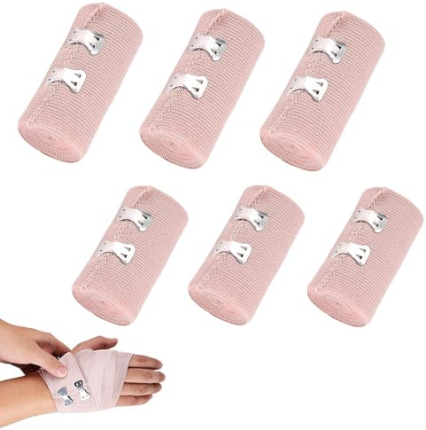6 rotoli di 2 misure, bendaggio elastico, bendaggio a compressione, bendaggio autoadesivo, bendaggio, bendaggio medico elastico, per polsi e caviglie