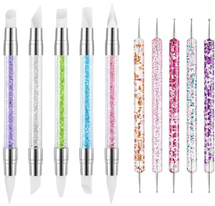 Escultura de uñas Lápiz - Escultura, doble inclinación, pincel de extensión acrílica, profesional para manicura, herramienta portátil para tallar uñas para el uso de salón de viajes y oficina escolar