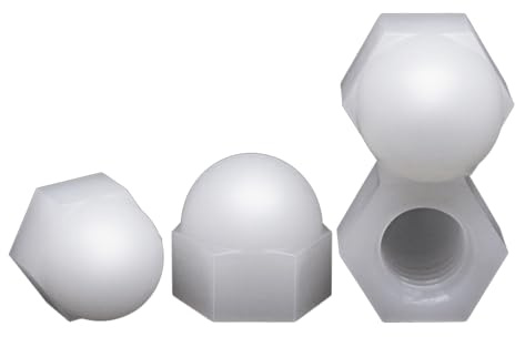 Sexkantig skruvmutter i plast, skyddskåpa, 50 stycken ekollolkåpa, flerfärgad, M3-M20 (vit, M6)