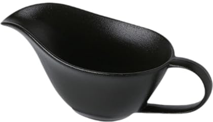 KIXZSAZ Salsera de cerámica con forma de barco, ideal para fiestas. Elegante salsera y cuencos para servir, muy adecuados para atrezzo fotográfico o, negro, 20 x 9 x 8 cm