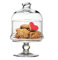 Mini-Gebäckständer für Kuchen in Glas mit Glaskuppel cod.AC00380LU cm 18,3h diam.10 by Varotto & Co.