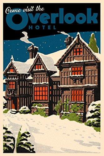The Overlook Hotel Poster Come Visit Vintage Horror Movie Posters Cool Wall Art Print Poster 12x18