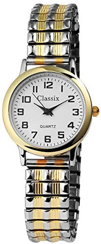 Classix Damen – Uhr Zugarmband Metall Armbanduhr Analog Quarz 1700011
