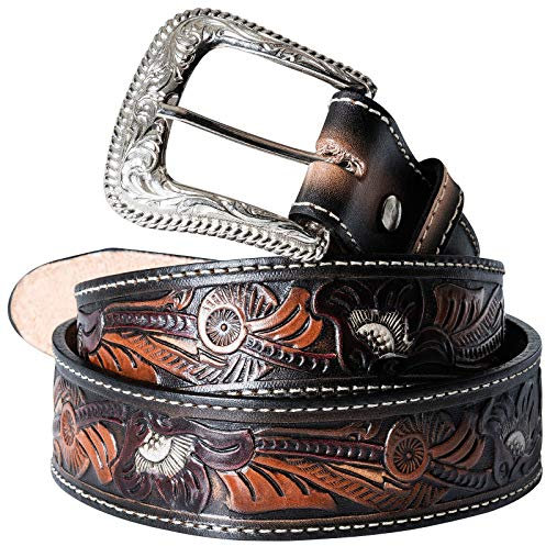 STARS & STRIPES Gürtel Ledergürtel Westerngürtel Biker Cowboy Leder Unisex »WG-98« Gr.42 / 106cm