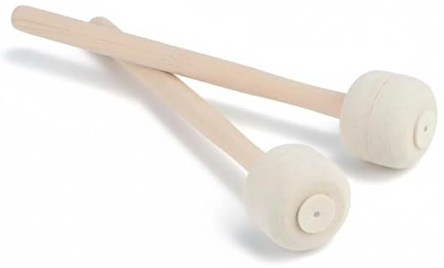 Drum Stick, 2pcs Wool Stick Mallets Hammer Wooden Handle Precussion Instrument Accessories