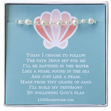 LDS Pearl Baptism Bracelet Gift for Latter-Day Saint Girls Getting Baptized