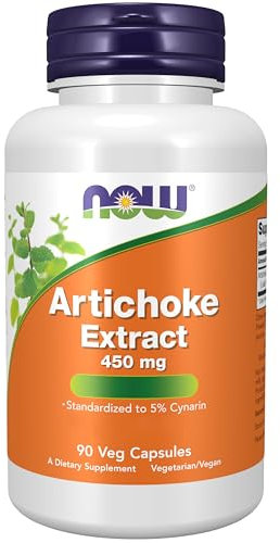 Now Foods, Artichoke Extract (Artischocken-Extrakt), 450mg, standardisiert auf Cynarin, 90 vegane Kapseln, Laborgeprüft, Sojafrei, Glutenfrei, Vegetarisch, Ohne Gentechnik