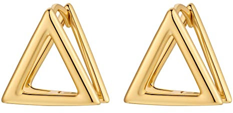 Heideman Ohrringe Damen Marre aus Edelstahl gold farbend poliert Ohrstecker hängend für Frauen vergoldet