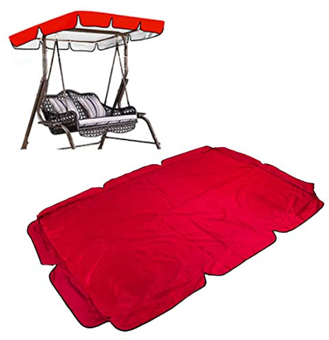 NFNSIG Toldo Abatible de 164x114cm, Cubierta Superior Abatible Impermeable de Repuesto, Cubierta de Toldo Parasol para Patio de Jardín Al Aire Libre(Rojo)