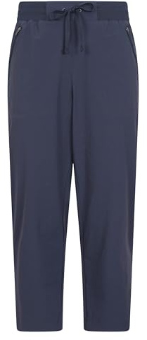 Mountain Warehouse Explorer Womens Capri - Lightweight Ladies Trousers, Stretchy Pants, Elasticated Waistband - Spring Summer, Sports, Camping, Hiking, Outdoors Dark Blu 6