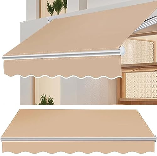 DAZULI Telo di Sostituzione per Tendalino Retrattile, 100% Telo Ombreggiante in Tela per Canapa, Telo Ombreggiante in Poliestere 280gsm per Tendalino da Giardino all'aperto (Dimensioni: 8x7 piedi