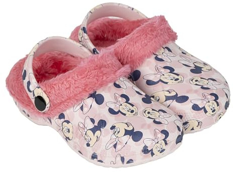 CERDÁ LIFE'S LITTLE MOMENTS | Zapatillas de Casa Zueco Borreguillo Minnie Mouse – Cómodas y Antideslizantes con Forro Suave para Fans de Disney
