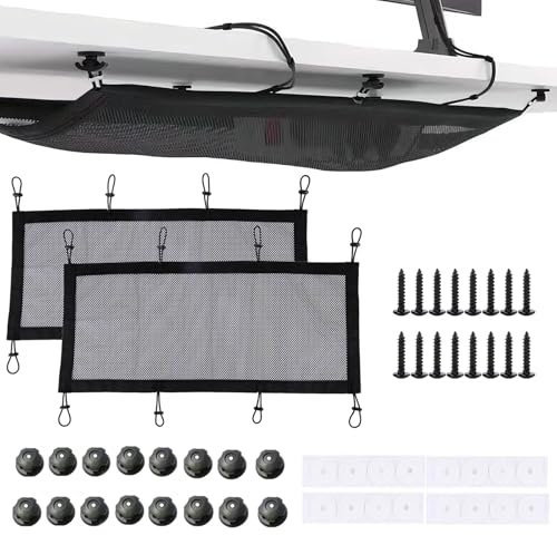 2PCS Width30*long70cm Under Desk Cable Management, Flexible Desk Wire Mesh Tray Durable Flexible Wire Hideout Invisible Office Power Cords, Charging Accessories and Socket Strips