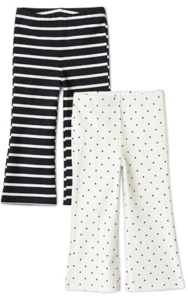 Amazon Essentials Leggings Svasati in Maglia, Vestibilità Aderente Bambine e ragazze, Punti/Striscia Irregolare, 11-12 anni