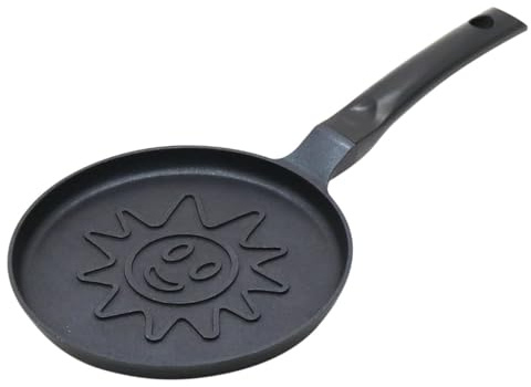 Klausberg stekpanna för stekning av pannkakor, kakor, flingor, ägg, kex, olika mönster, 18 cm (modell 2-sol)