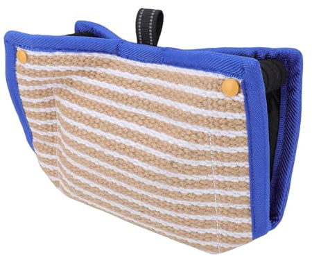 TIKATARER Almohadilla para Morder Segura para Perros, de Lino Duradero, Juguete para Tirar con 2 Asas Fuertes, Herramienta de Entrenamiento de Almohada para Morder de Doble Capa para Juegos