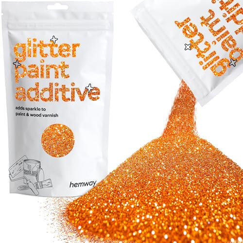 Copper Glitter Paint Additive 100g for Adding Sparkle to Paints & Varnish | Paint Walls Sparkly Add to Emulsion, Acrylic or Lacquer Indoor | Hemway