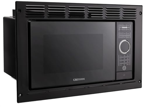 RecPro RV Microwave Trim Kit for RPM-5, Black Built-In Frame