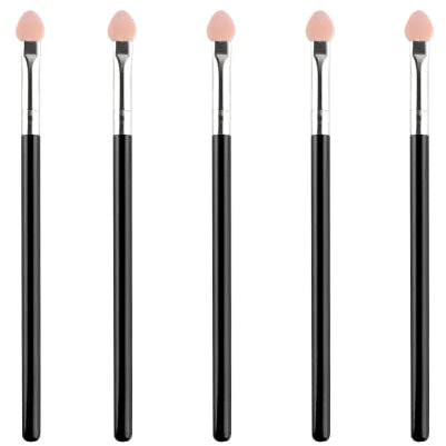 Pinceaux Fards à Paupières, 5 Pcs Pinceaux Maquillages Yeux, Pinceau Paupière en Sponge, Applicateur Fard a Paupiere, Pinceaux Eponge pour Fard à Paupières, Outils Cosmétiques