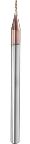 sourcing map Ball Nose End Mill 2 Flute 0.036 Diameter 1/8 Shank Tungsten Carbide Uncoated Spiral CNC Router Bits 0.108 Cutting Length Single End Ball for Carving Engraving Grinding