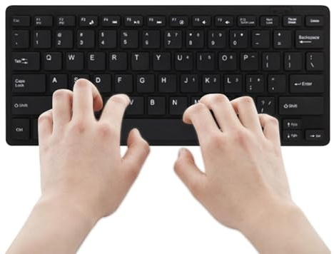 Tablet -tangentbord, trådtangentbord - USB Low Noise Tangentbord - USB -tangentbord, Light Typing Device, Ultra -Alaced Portable Typing for Men and Women, Portable Tablet