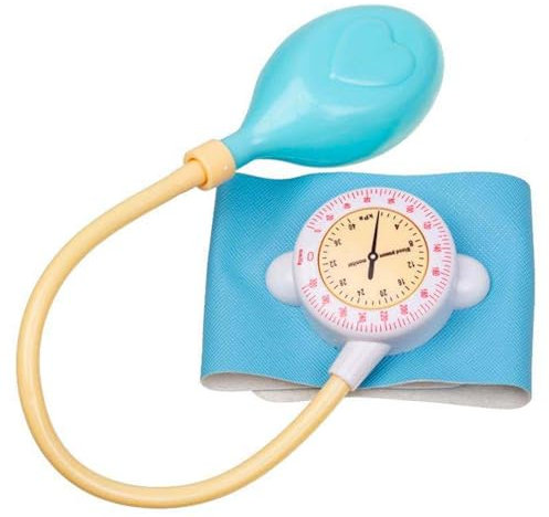 Play Doctor Set for Toddlers, Realistic Educational Blood Pressure Cuff, Preschool Learning Kids Doctors Play Set for Blood Pressure Measurement Blue Kids Doctors