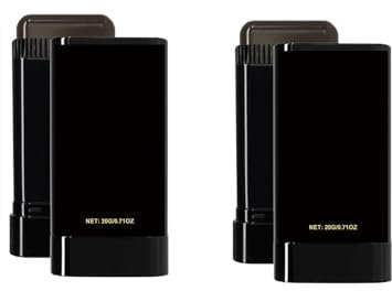 2-Pack Hair Color Comb Kit Instant Root Touch Up for Gray Hair Coverage, Waterproof SweatProof Formulated, Portable 2-in-1 Dye Applicator with Comb for Women Men (2PCS BROWN)