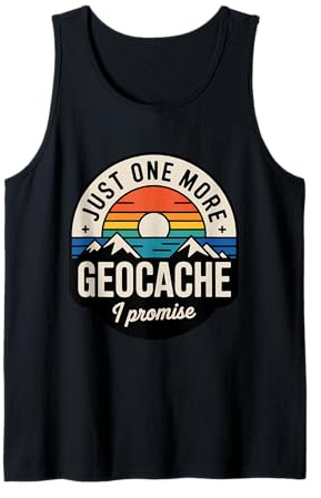 Retro 80s Sunset Geocaching for Vintage Style Lovers Tank Top