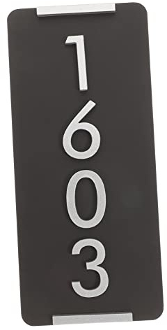 QUMIIRITY Targa Numero Civico Per Esterni, Cartello Indirizzo Per Porte Di Casa e Ufficio, Targhe Per Cassette Postali Resistenti Da 20x9 Cm, Installazione Verticale Per Uso Esterno