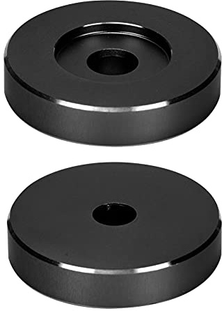 BONKZEBU Högkvalitativ Skivspelaresadapter Tillverkad Av Aluminium för Stabilt Tonearmsarbete, Lämplig för de Flesta Skivor med Stora Hål (Svart)