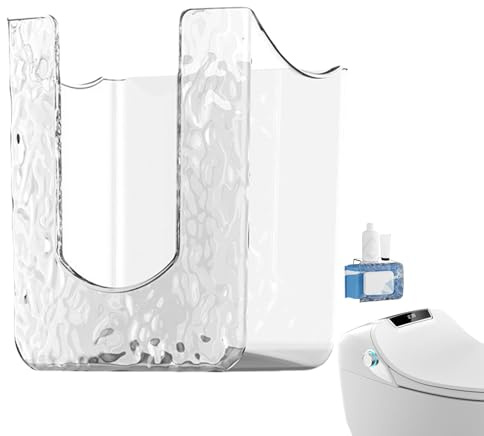 Dispenser di salviette umidificate da parete, porta fazzoletti, dispenser di fazzoletti da parete, senza foratura, dispenser per fazzoletti cosmetici per bagno