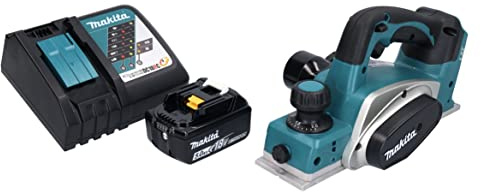 Makita DKP180Z LXT 18 V Li-Ion Hobelmaschine 82 mm mit 1 x 5,0 Ah BL1850 Akku & DC18RC Ladung