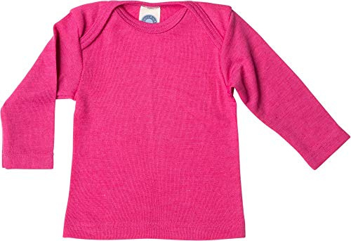 Cosilana, babyundertröja långärmad, 70 % ull 30 % silke, Pep-rosa, 62/68 cm
