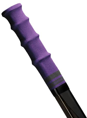 ROCKETGRIP – Impugnatura sportiva per bastone da hockey su ghiaccio - Manopole da hockey in tessuto colorato - Accessori da hockey per adulti e bambini (impugnatura viola - testo nero)