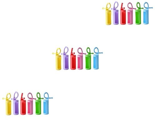 Beavorty Lot De 3 Étuis en Silicone pour Bouteilles À roulettes Étuis De pour Bouteilles De Voyage Et Articles De Toilette 6 Pièces X 3