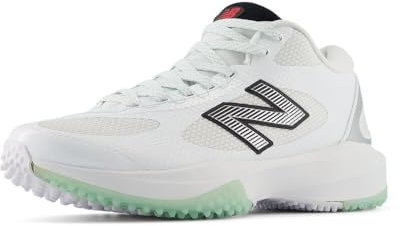 New Balance Men's Freezelx V5 Turf Lacrosse Shoe, Weiß/Schwarz/Silber Metallic, 42 EU