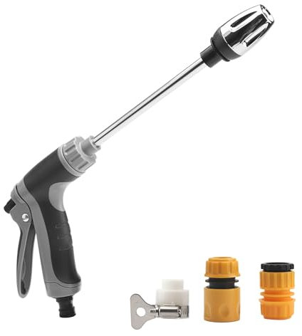 TNSLAND Lavatrice turbo per tubo da giardino, ugello ad alta pressione, Ultrawasher Turbo pulitore ad alta pressione pistola ad acqua ad con 3 connettori in plastica per tubo da giardino lavaggio auto