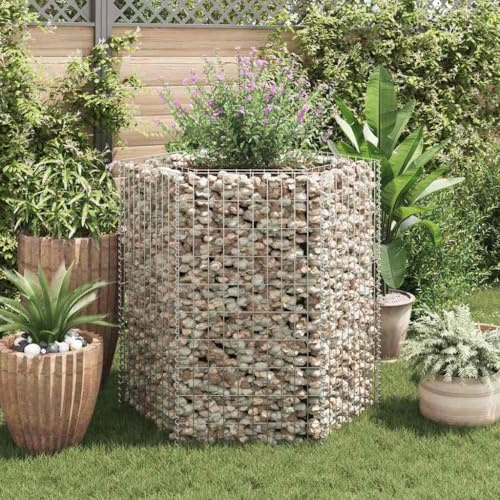JHQHSM Gabbione Letto Rialzato da Giardino Esagonale, Vasi per piante Contenitore per piante Cassetta per piante Fioriere da esterno Adatto per Patio Giardino 100x90x100 cm