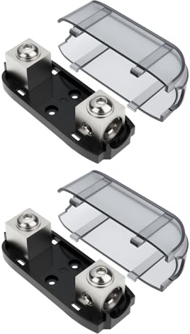 SG Store Portafusibile ANL Da 2 Pezzi Calibro 0/4 RIANL-10 Per Audio Per Auto 96x38x38mm