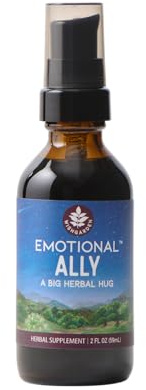 WishGarden Herbs Emotional Ally - Mood Support Tincture with St. John's Wort, Passionflower & Skullcap - Stress Relief Supplement - Organic Liquid Herbal Extract, 2oz