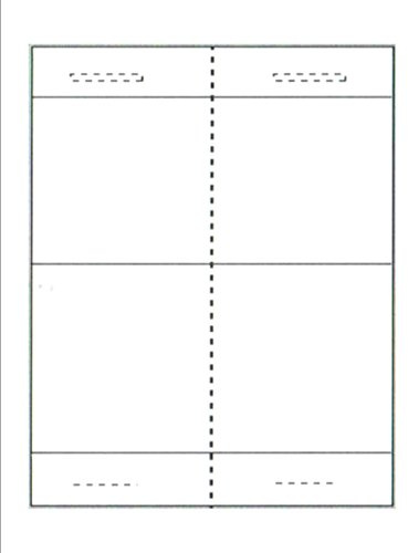 Print-Ready Tri-Fold Table Talker (4-1/4 x 3-3/4 Folded), 2-UP, Perforated for Separation on 8-1/2 x 11 White 65lb Cover Paper - 100 Sheets (200 Table Talkers)