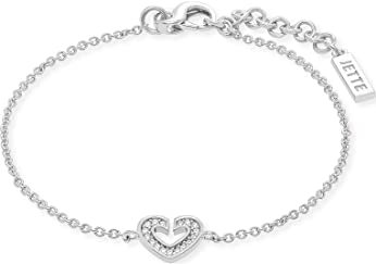 JETTE Damen-Armband 925er Silber 17 Zirkonia One Size, Silber 32020325