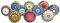Royal Kraft Vintage Keramik-Zugknöpfe für Küchenschränke, Türen und Schubladen, Kleiderschränke, Schränke (Set of 10) Sknob007