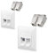 VCELINK Prise Réseau Keystone Montage Encastré 2 Ports, Module Keystone Jack CAT 8 Prise RJ45 Câble D'installation Entièrement Blindé Uni Blanc, 2 Pièces